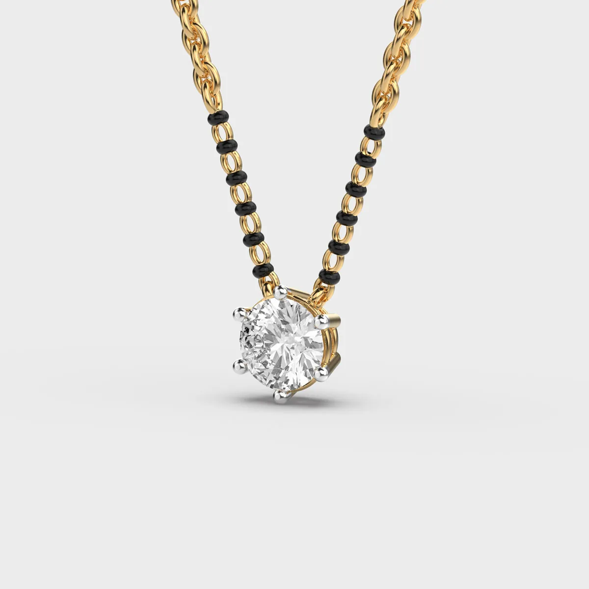 Luxe Harmony Round Diamond Mangalsutra – alternate view