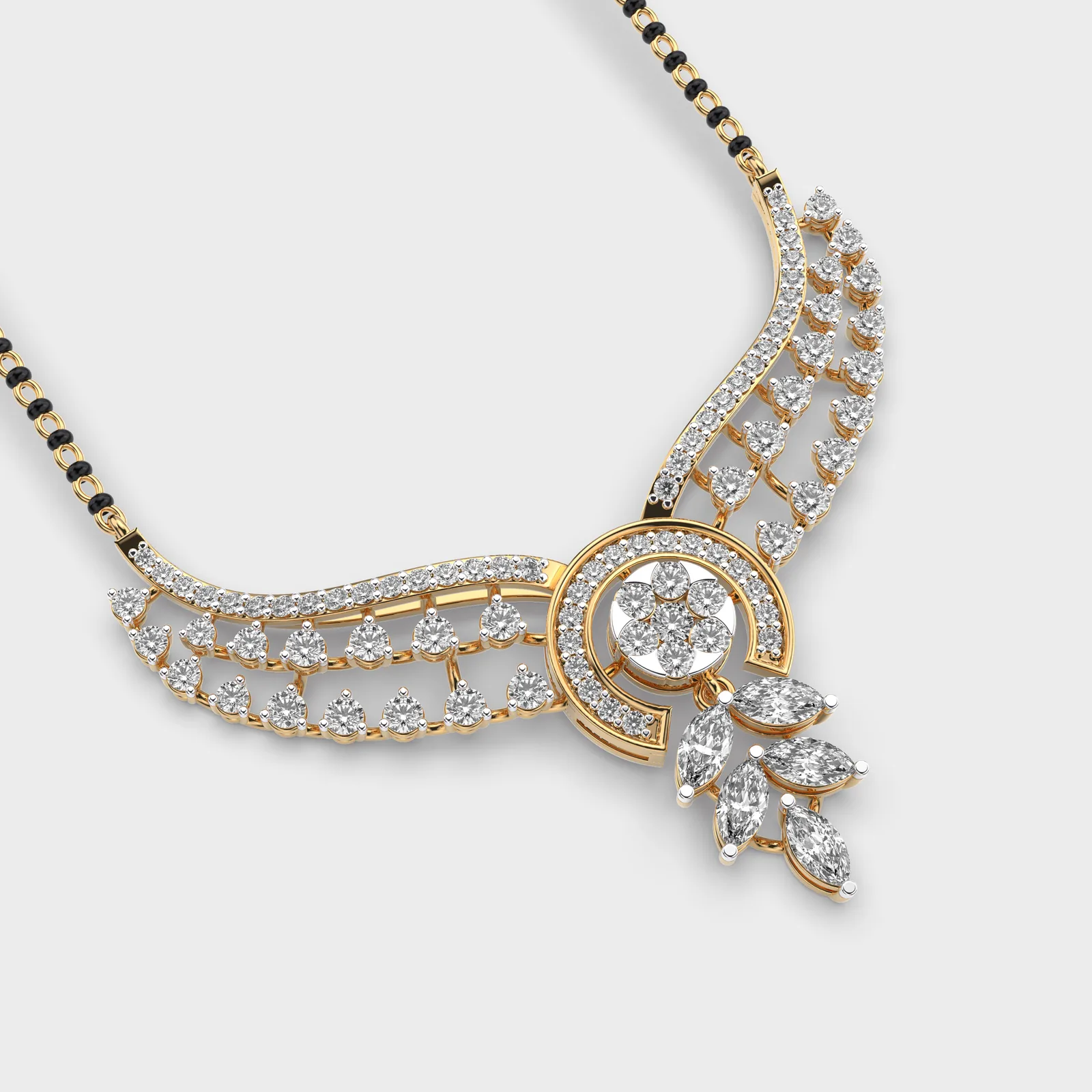 Marital Bliss Diamond Mangalsutra – alternate view