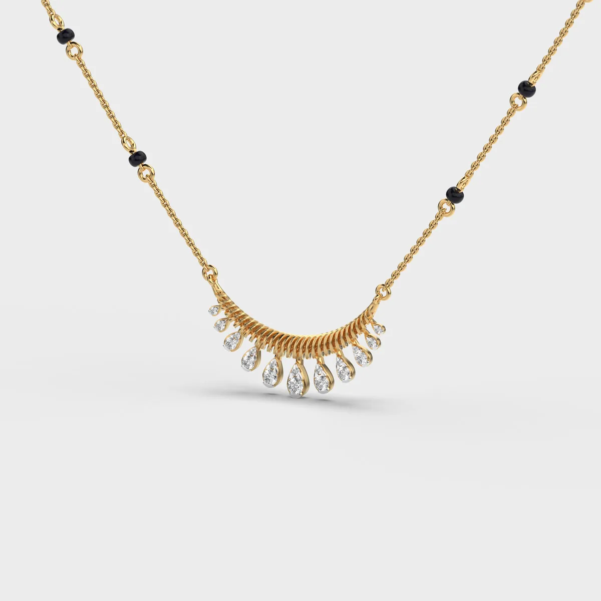 Minimal Charming Diamond Mangalsutra – alternate view