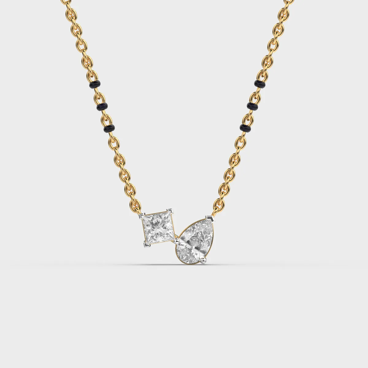 Mixed Cut Toi Et Moi Diamond Mangalsutra