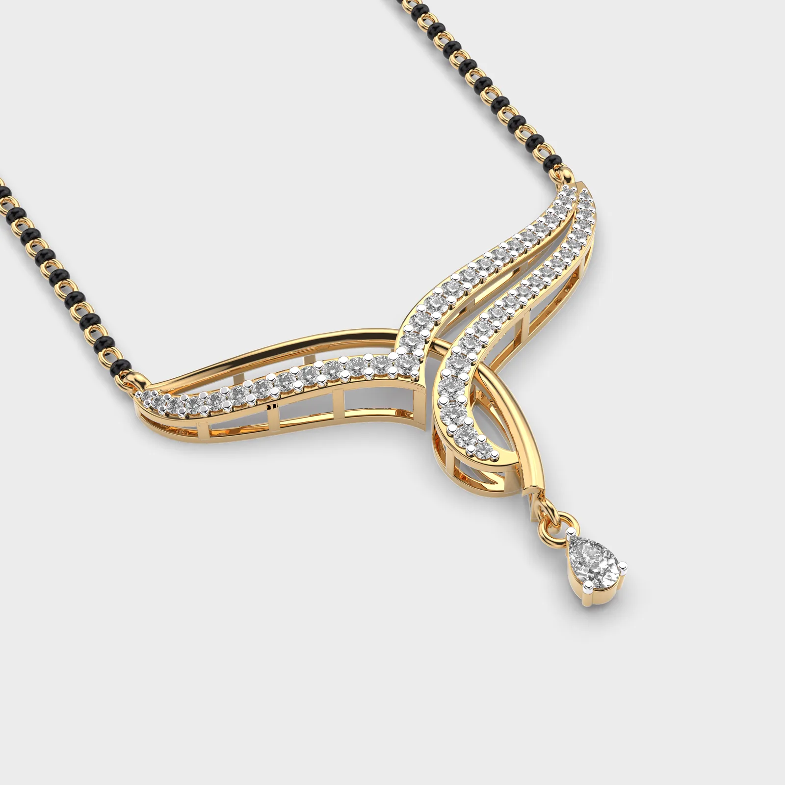 Noorline Diamond Mangalsutra Pendant – alternate view