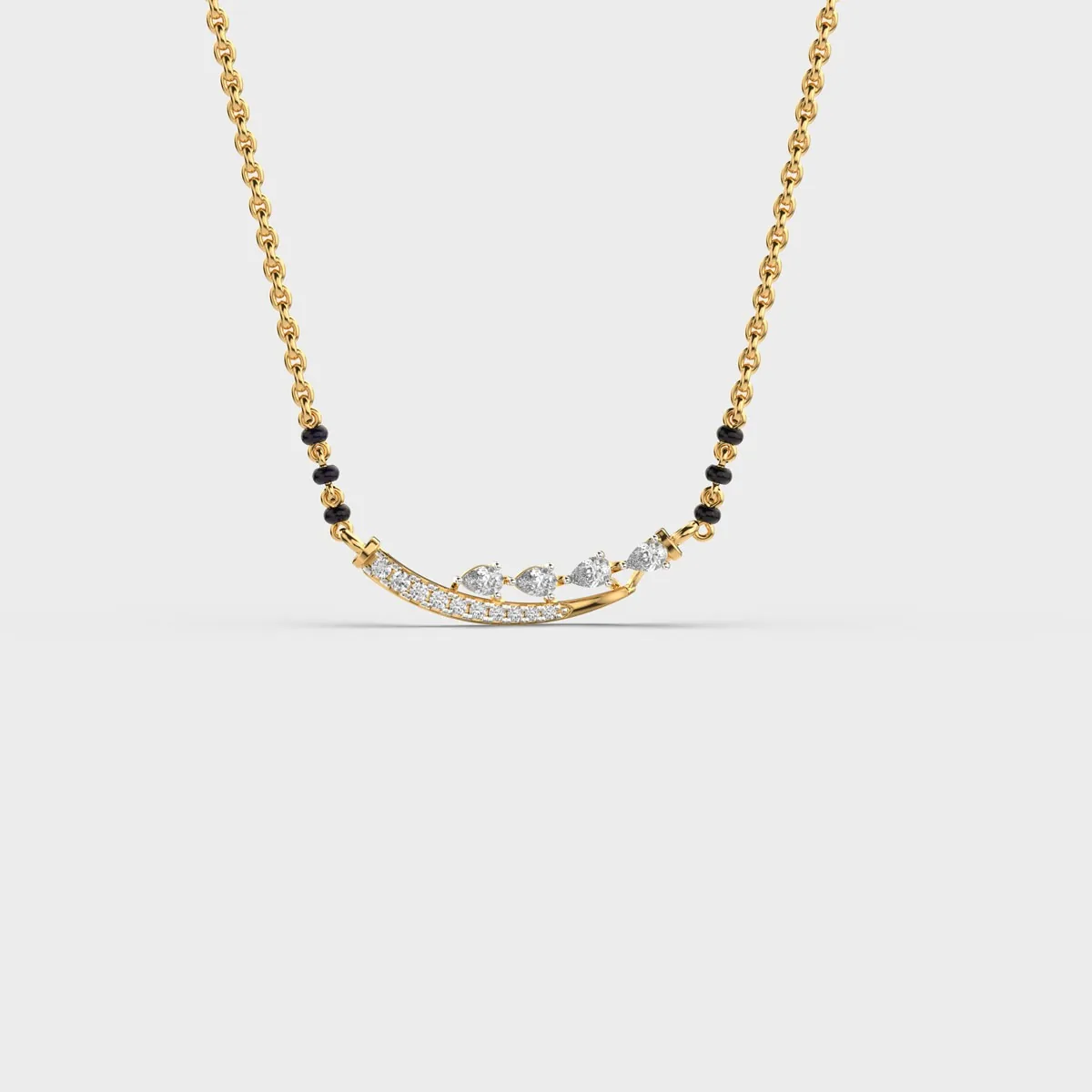 Pear Drift Diamond Mangalsutra