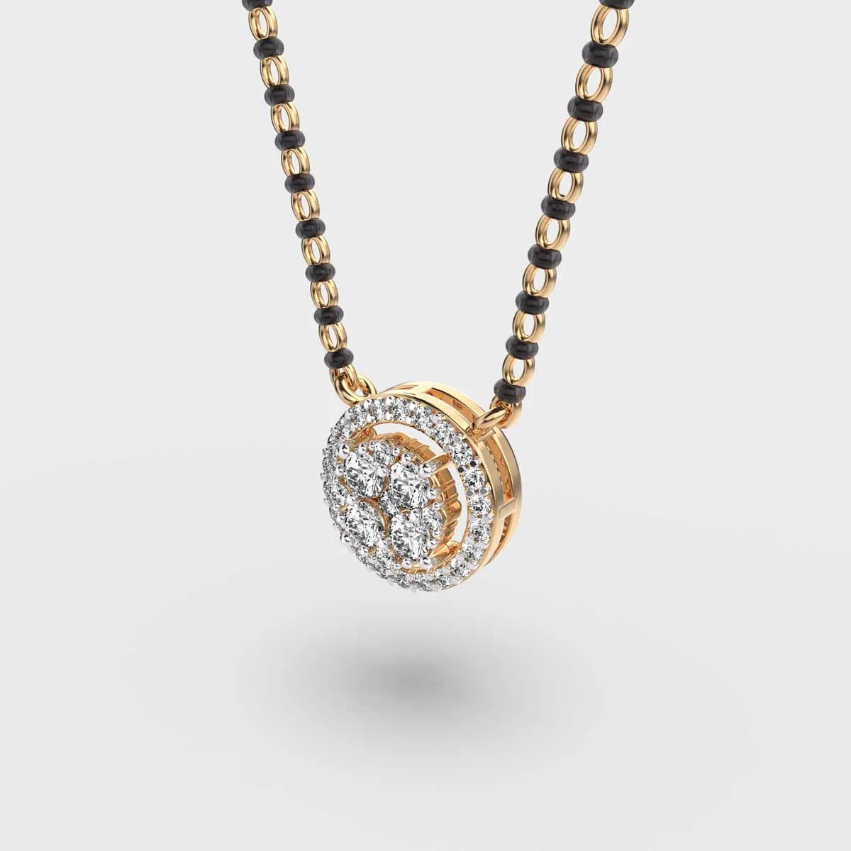 Pious Circle Of Life Diamond Mangalsutra – alternate view