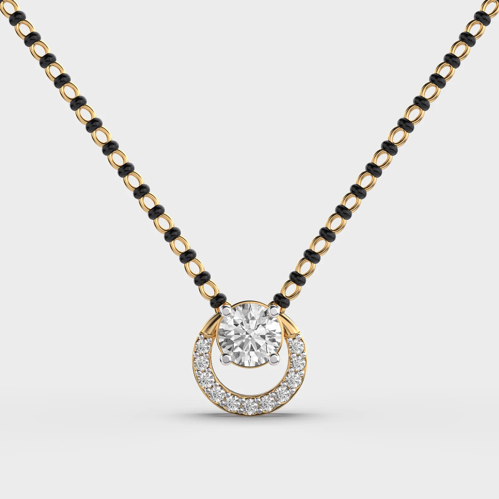 Sanskriti Solitaire Diamond Mangalsutra