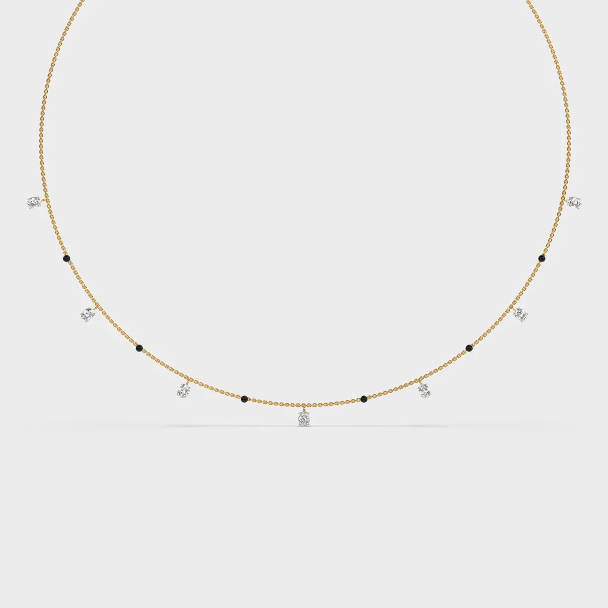 Scattered Drop Station Diamond Mangalsutra