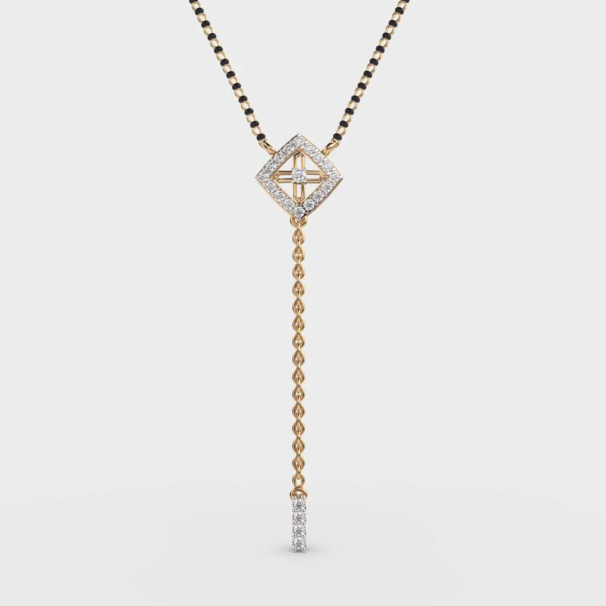 Sleek Cube Diamond Mangalsutra