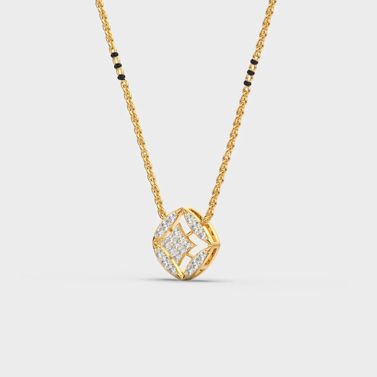 Star Lattice Diamond Mangalsutra – alternate view