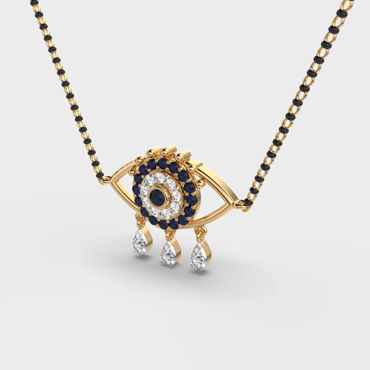 Starry Evil Eye Diamond Mangalsutra – alternate view
