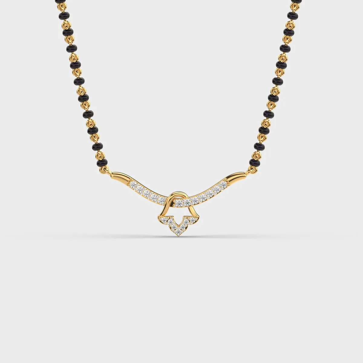 Temple Glow Diamond Mangalsutra