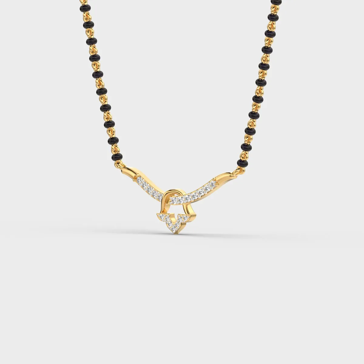 Temple Glow Diamond Mangalsutra – alternate view