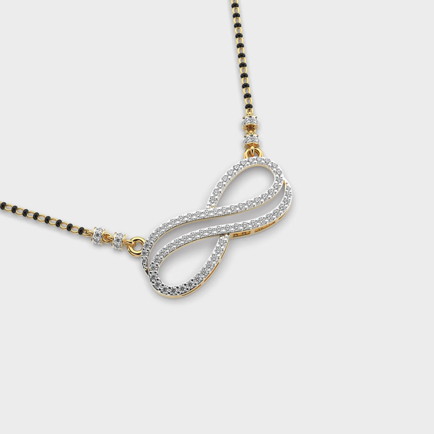 The Infinity Double Loop Mangalsutra – alternate view
