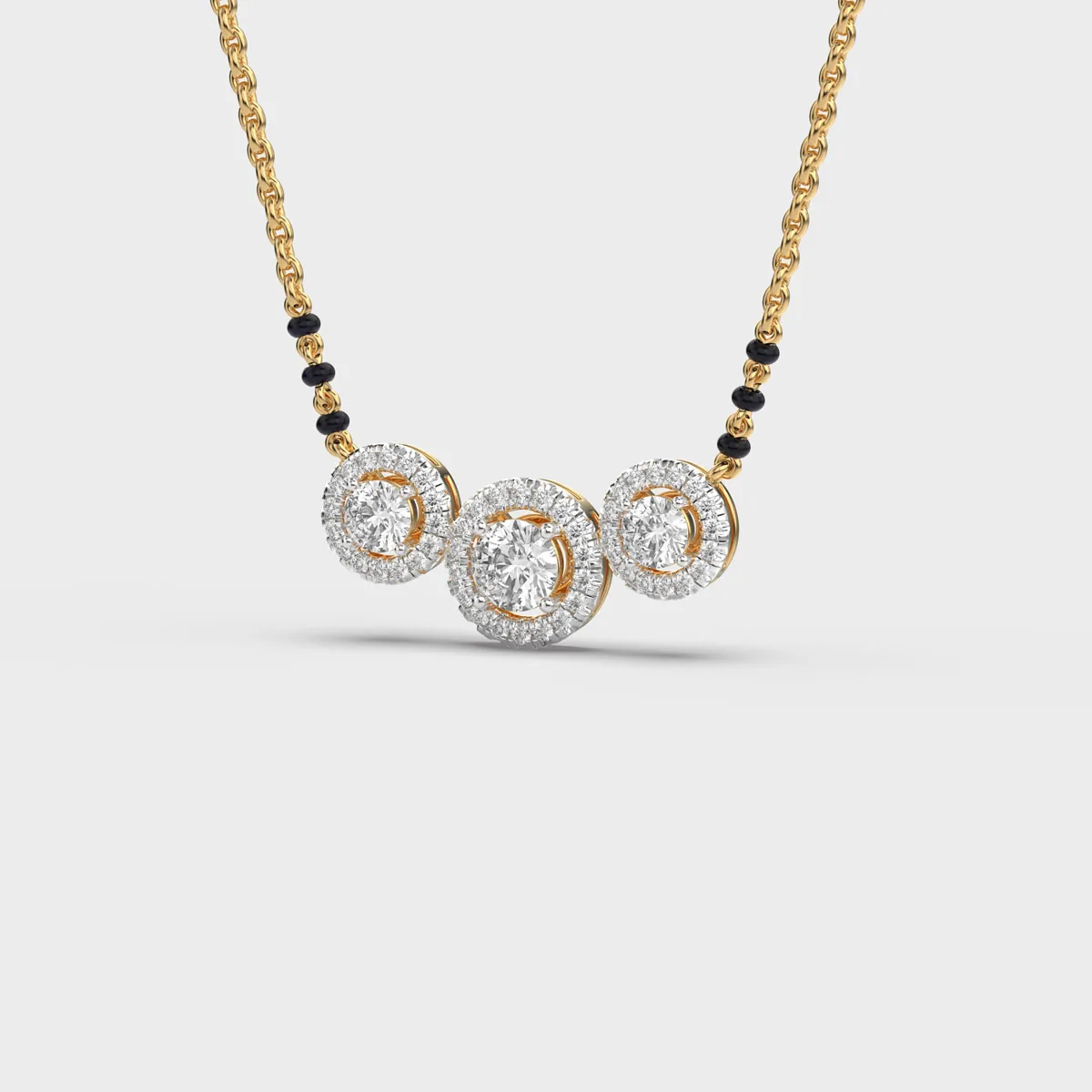 Three Musketeers Diamond Mangalsutra – alternate view