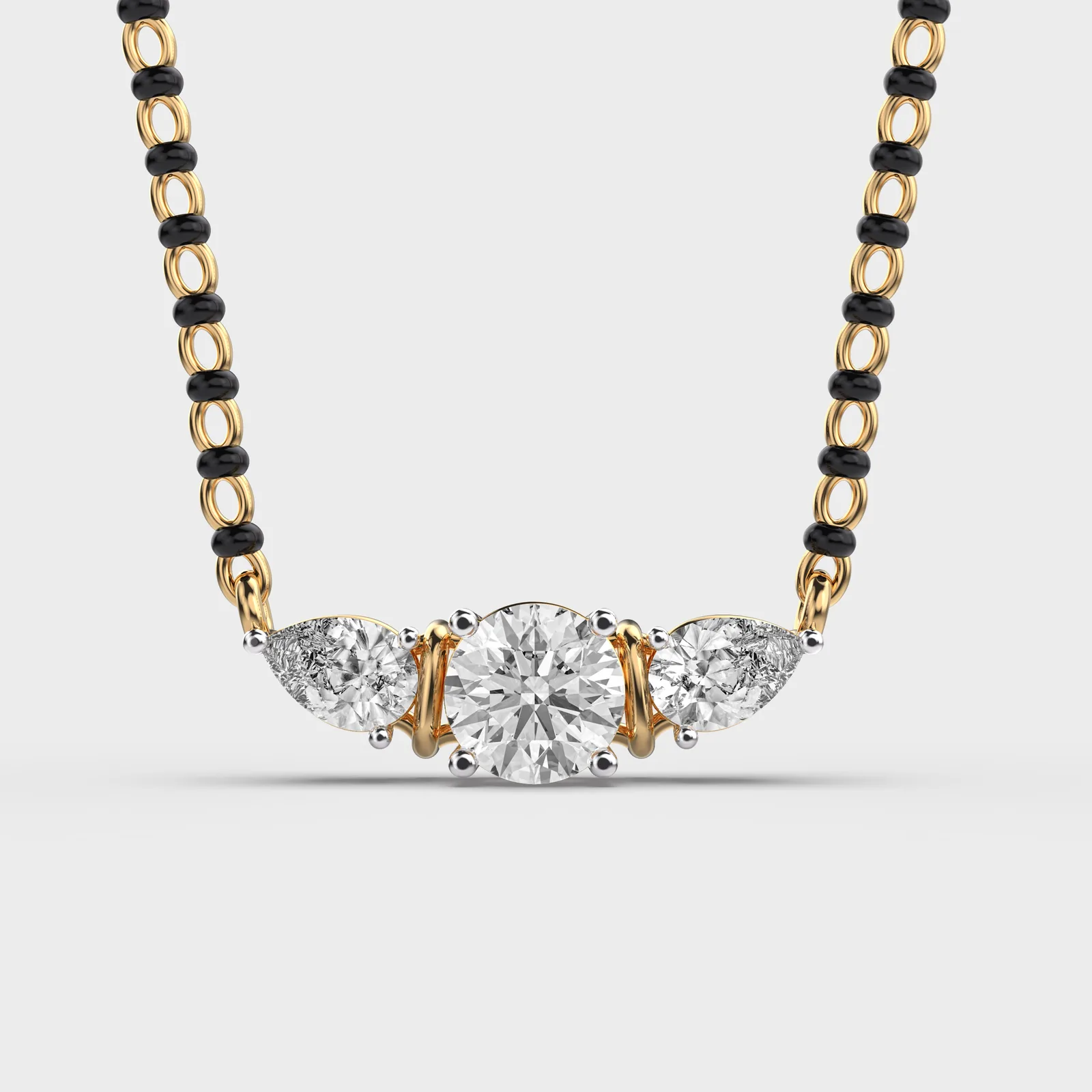Triple Power Diamond Mangalsutra