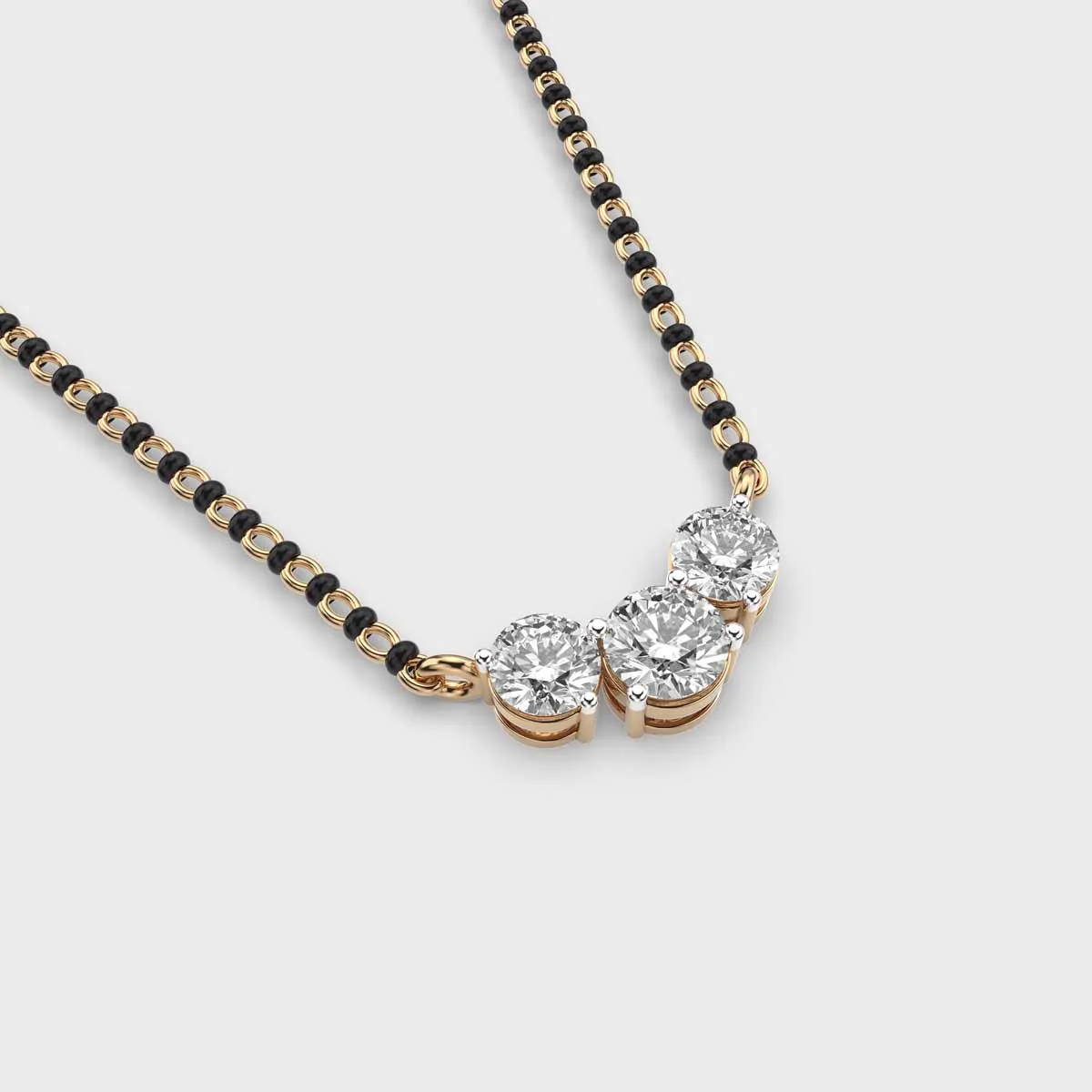 Twilight Tres Solitaire Diamond Mangalsutra – alternate view