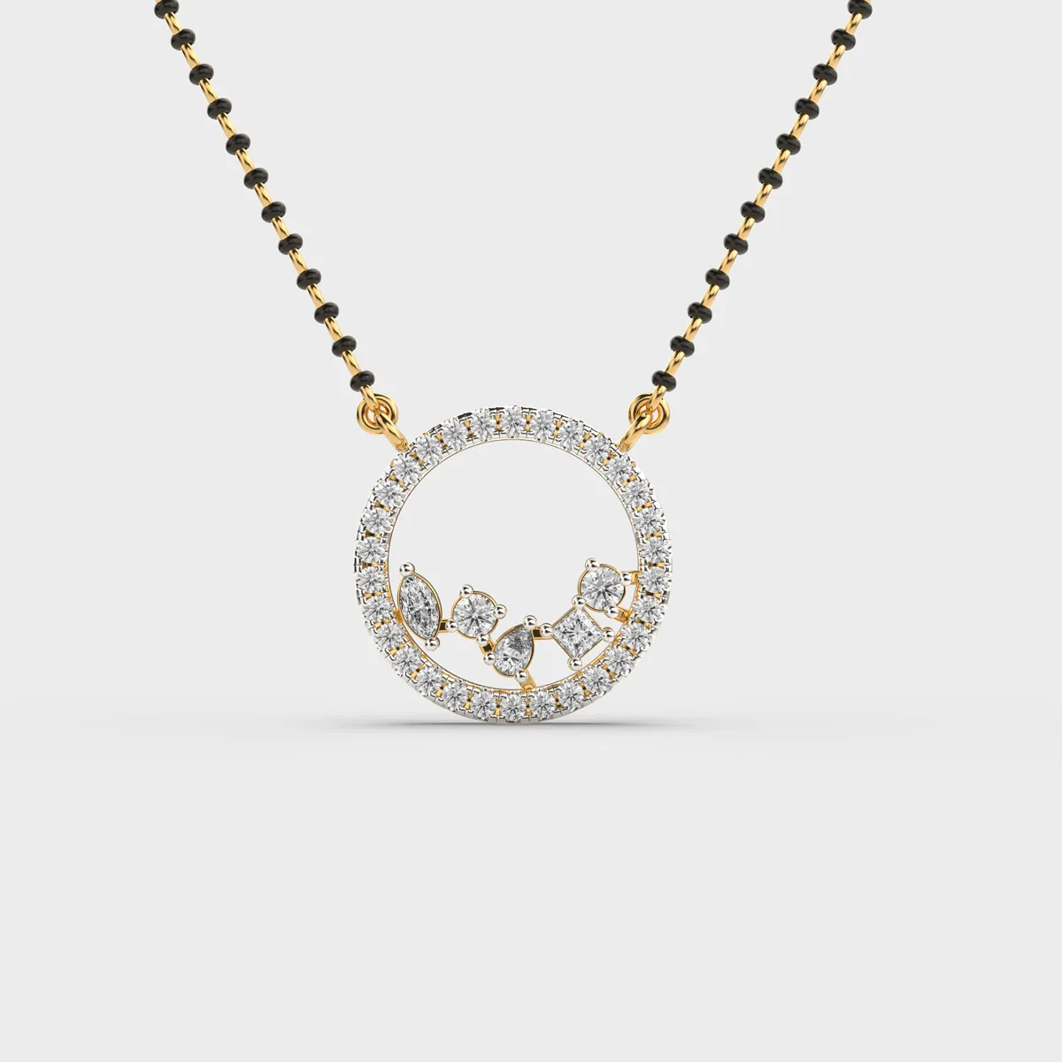 Velvet Circle Diamond Mangalsutra