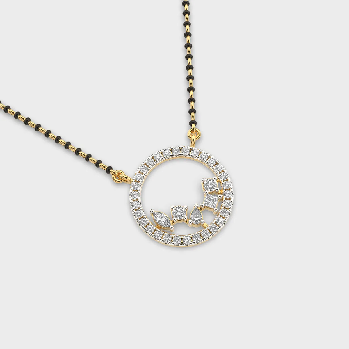 Velvet Circle Diamond Mangalsutra – alternate view