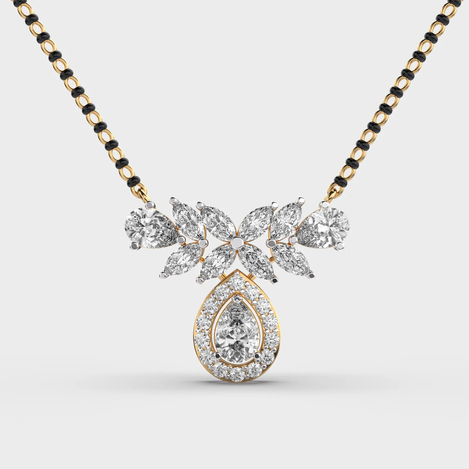 Verdelle Bloom Diamond Encrusted Mangalsutra
