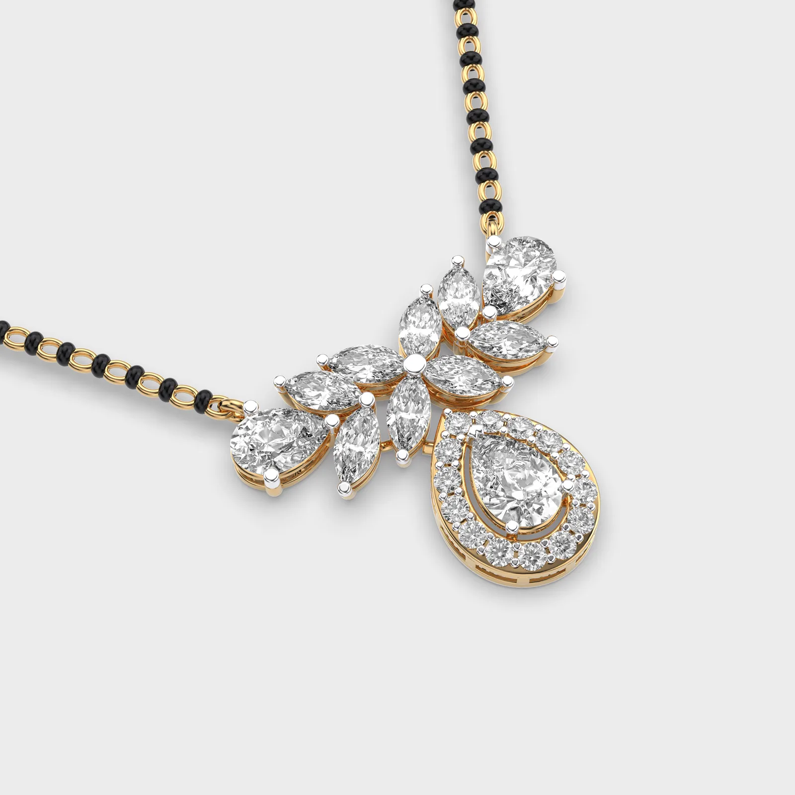 Verdelle Bloom Diamond Encrusted Mangalsutra – alternate view