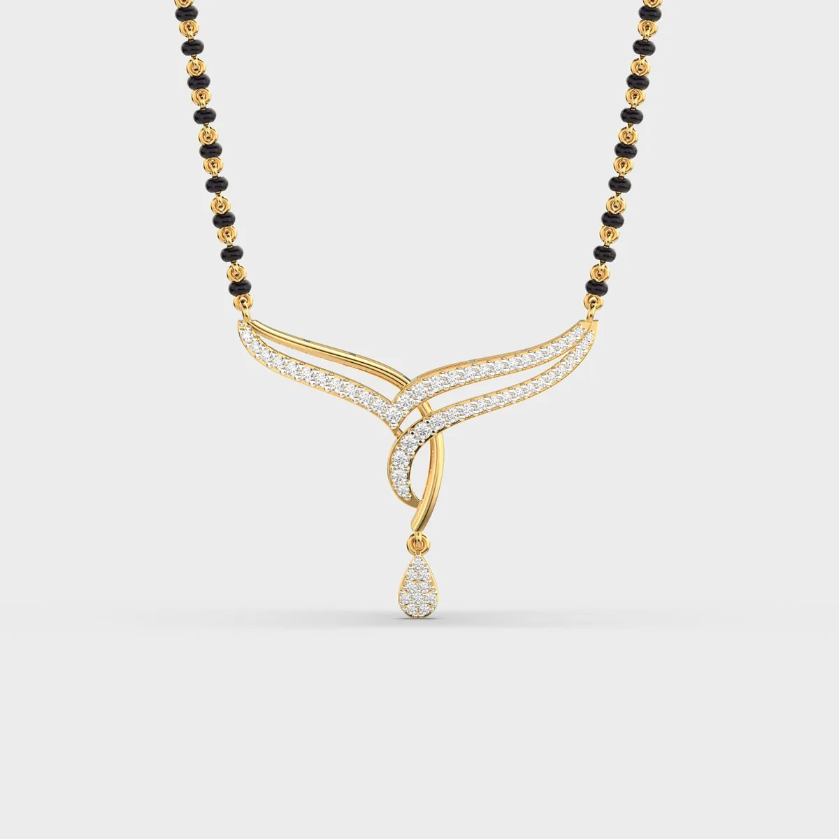 Wing Knot Diamond Mangalsutra