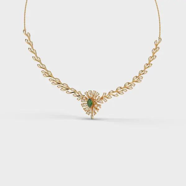 Althea Petal Diamond Necklace – alternate view