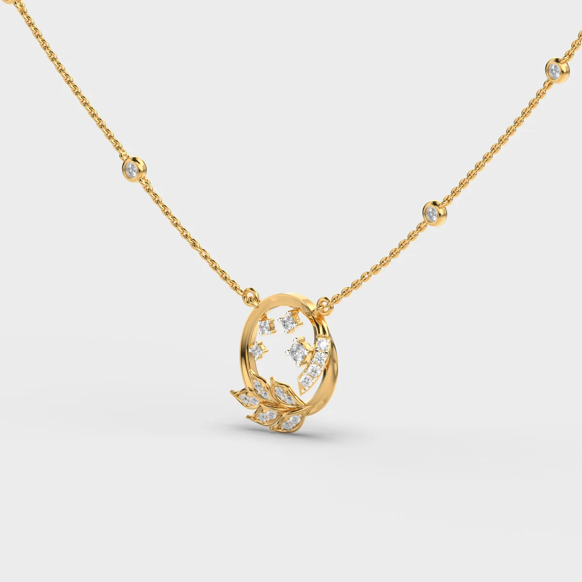 Basket Of Blooms Diamond Necklace – alternate view