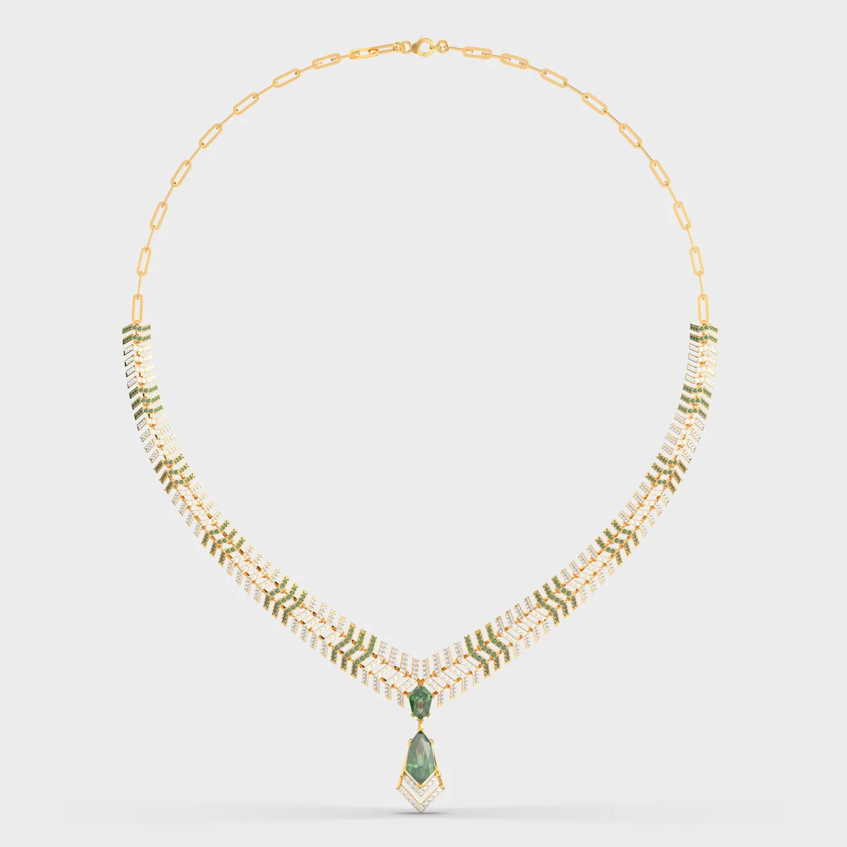 Beauty In Green Diamond Necklace