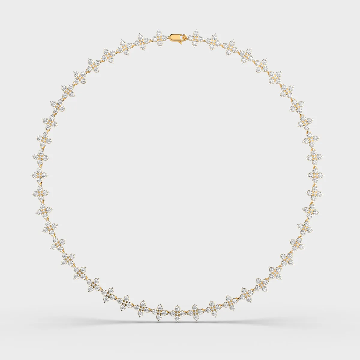 Bloom Of Flower Diamond Necklace