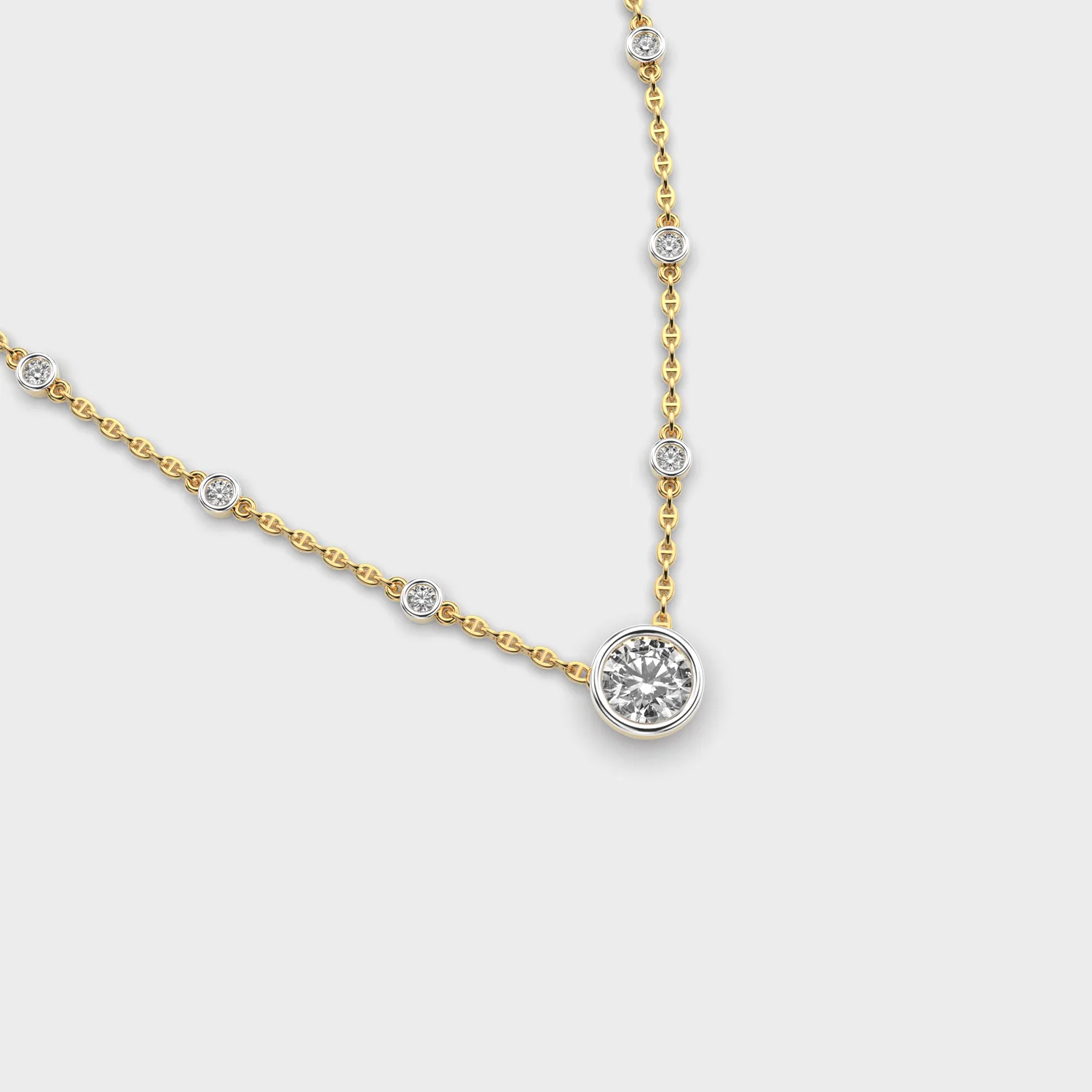Blushing Sparkle Diamond Necklace – alternate view