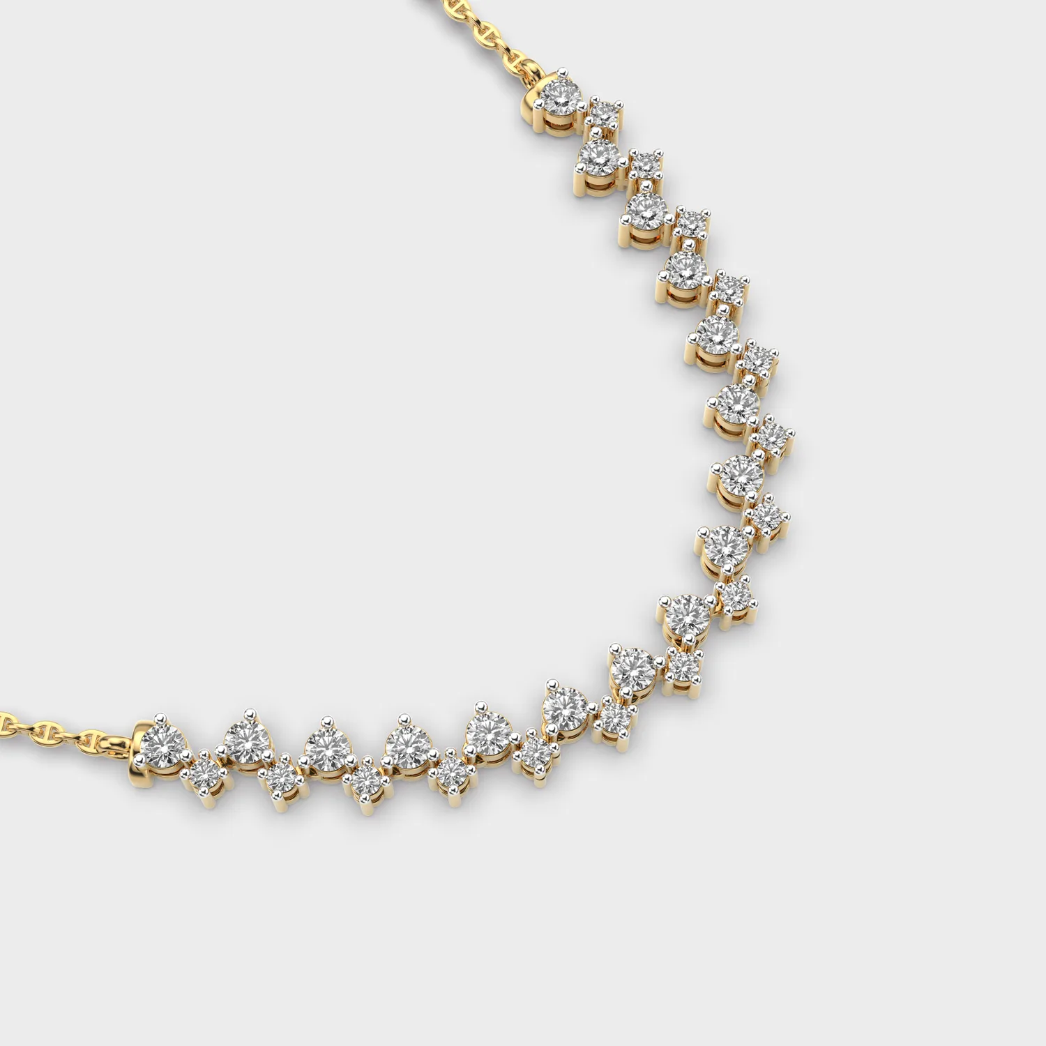 Charming Zigzags Diamond Necklace – alternate view