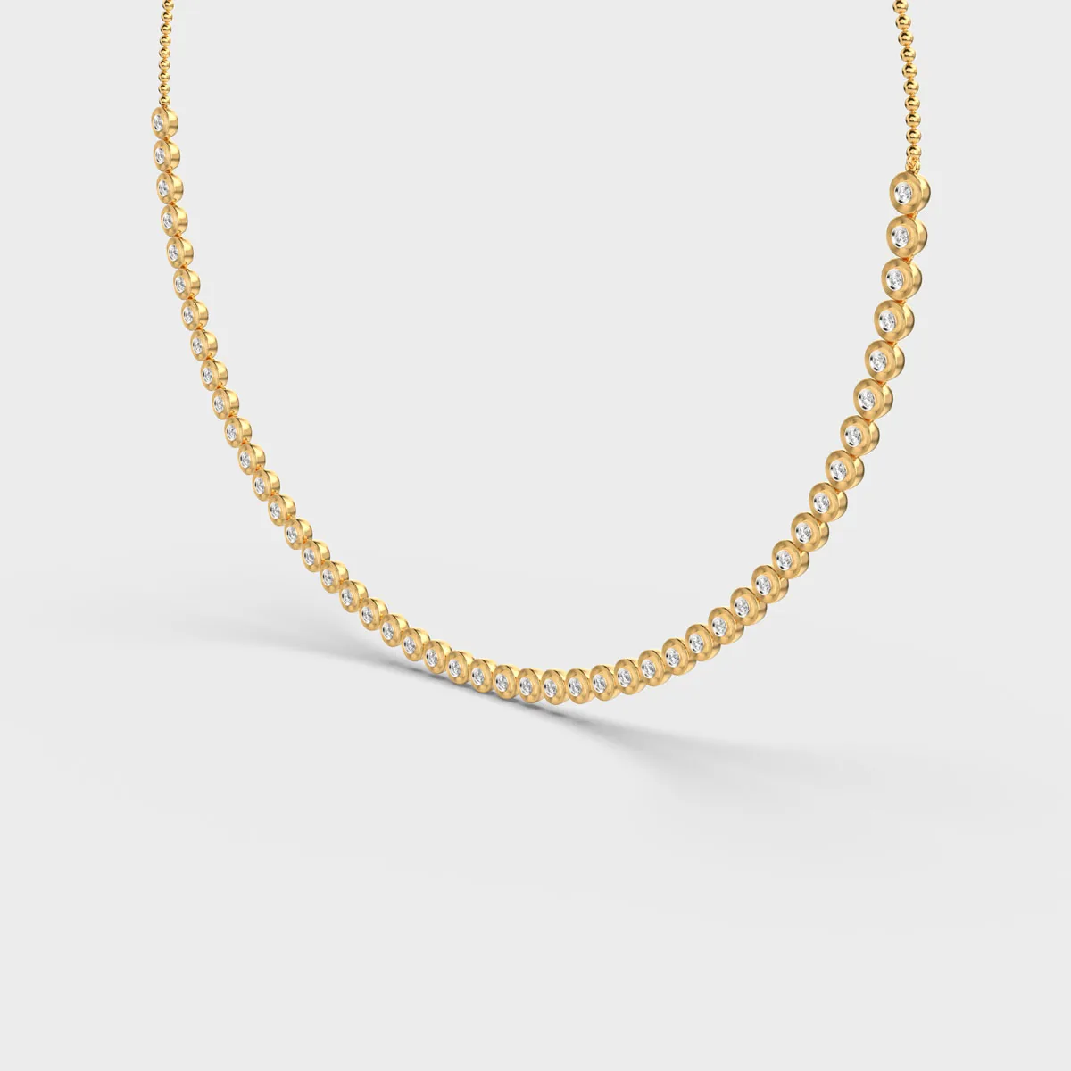 Dainty Interlocked Diamond Necklace – alternate view