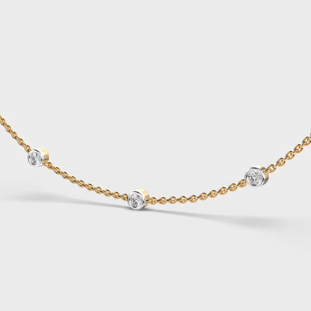 Diamond Chain Necklace – alternate view