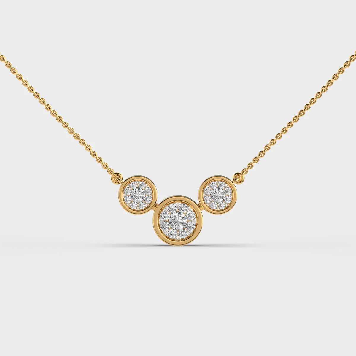 Eternal Circle Of Three Diamond Necklace