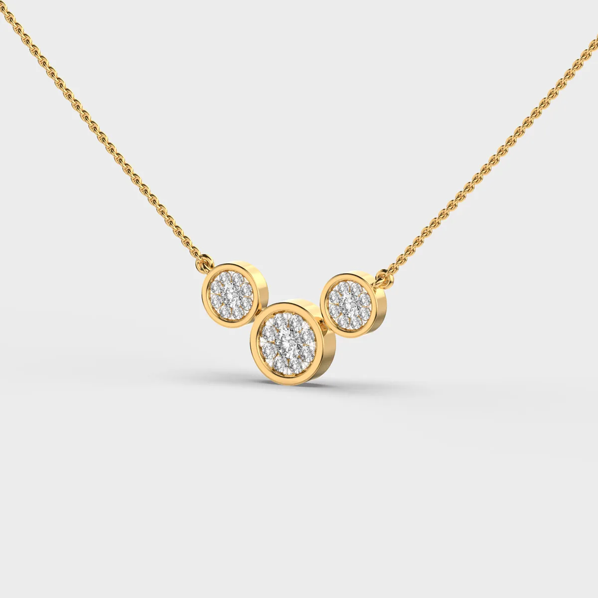 Eternal Circle Of Three Diamond Necklace – alternate view