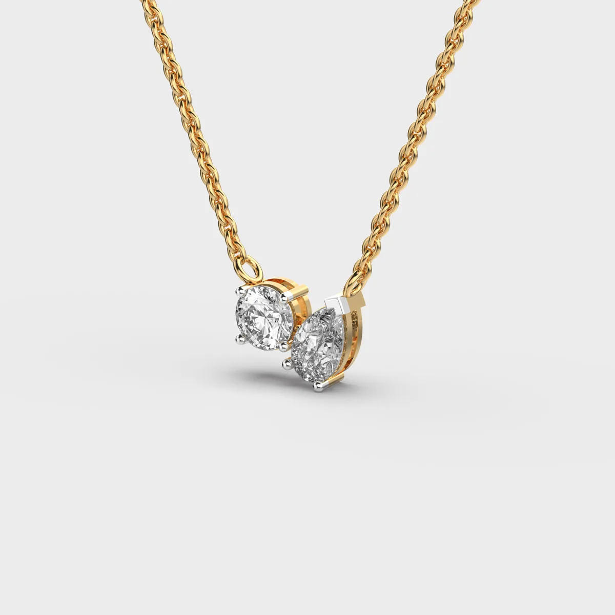 Glistening Toi Et Moi Pendant With Chain – alternate view