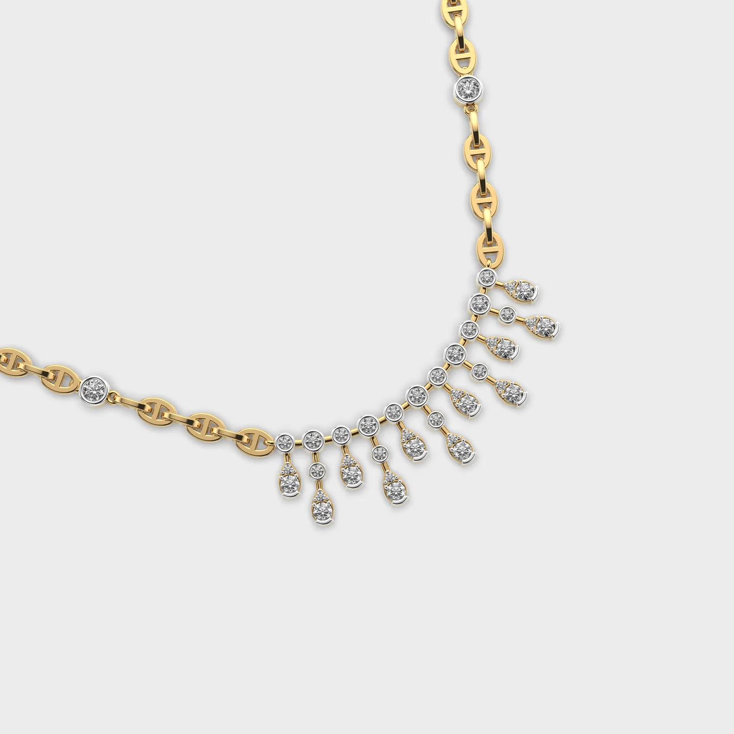 Graceful Fantasy Diamond Necklace – alternate view