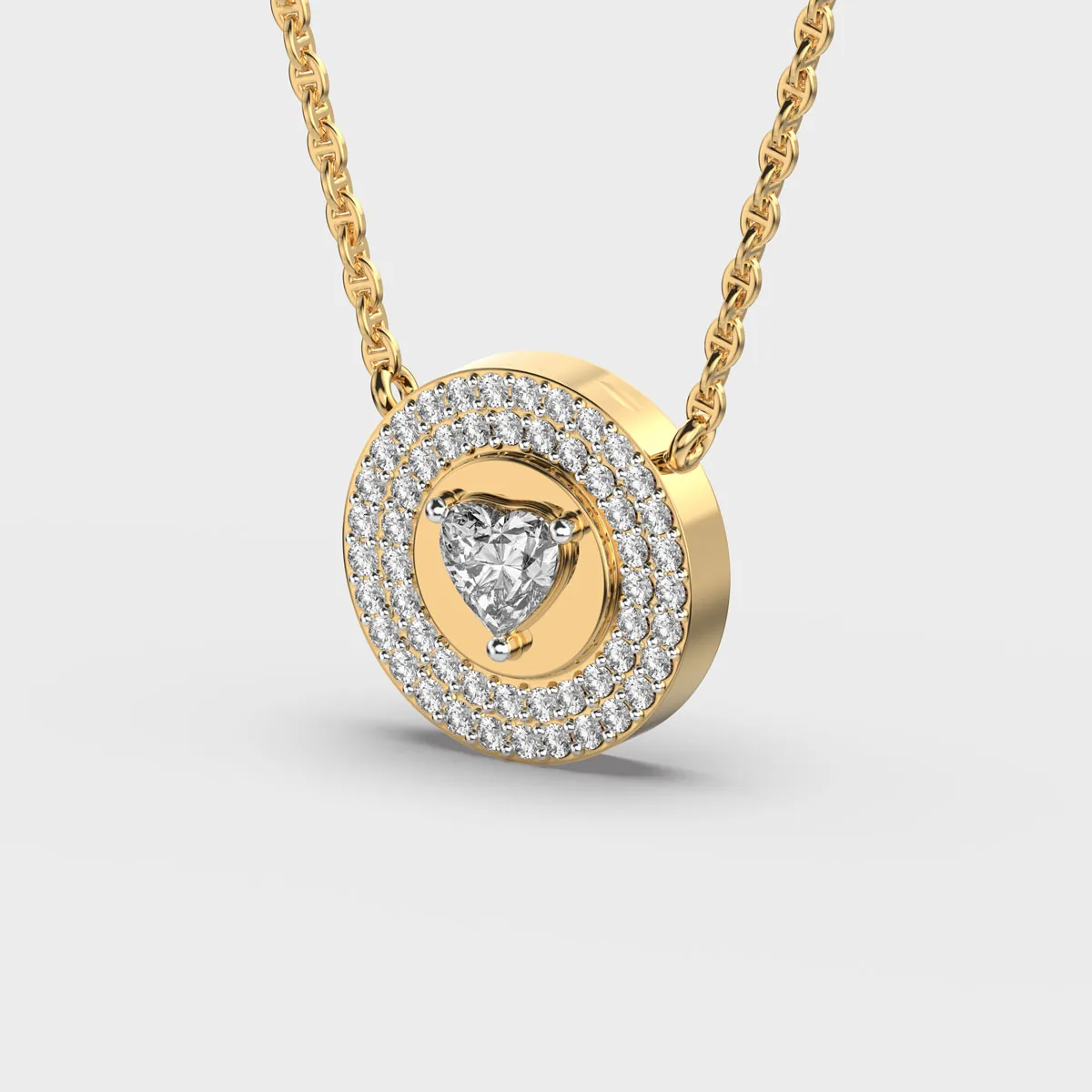 Heart Keepsake Engraved Diamond Necklace – alternate view