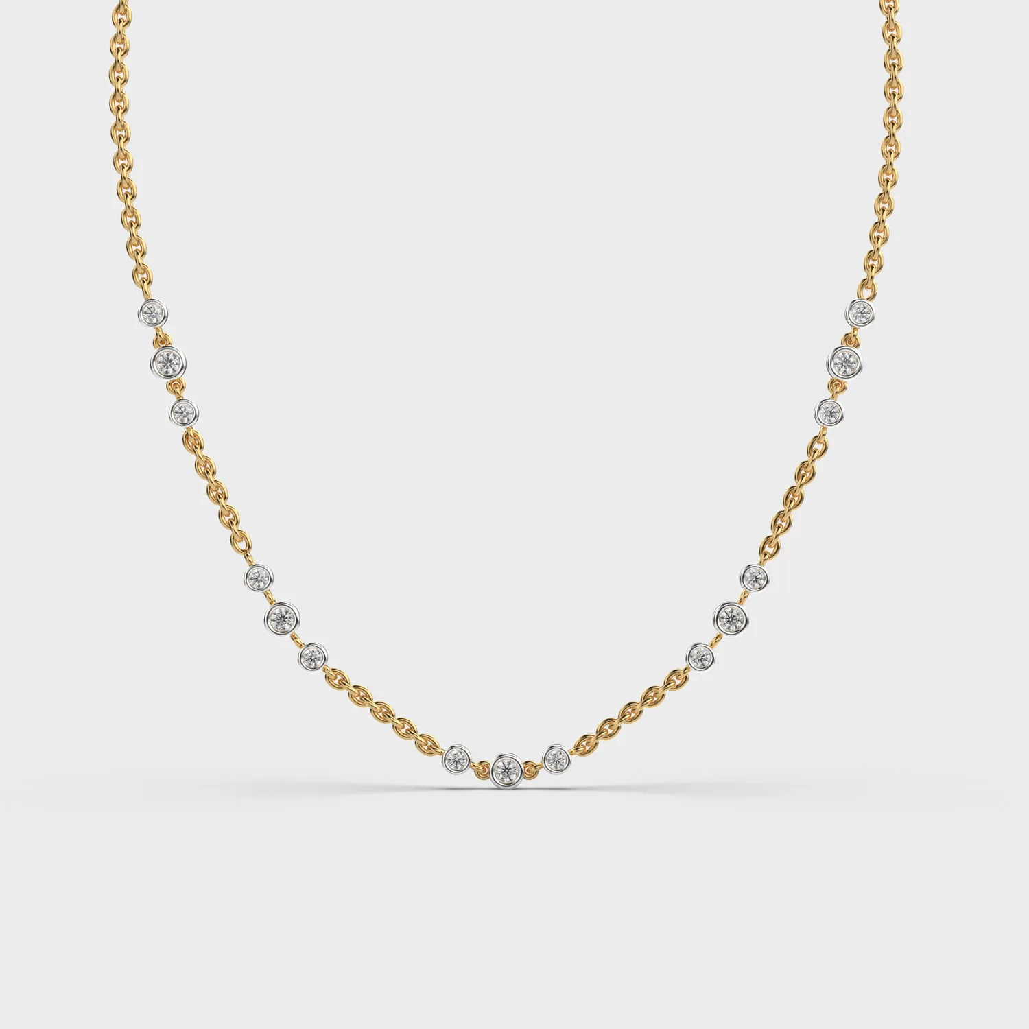Linked Dots Diamond Necklace