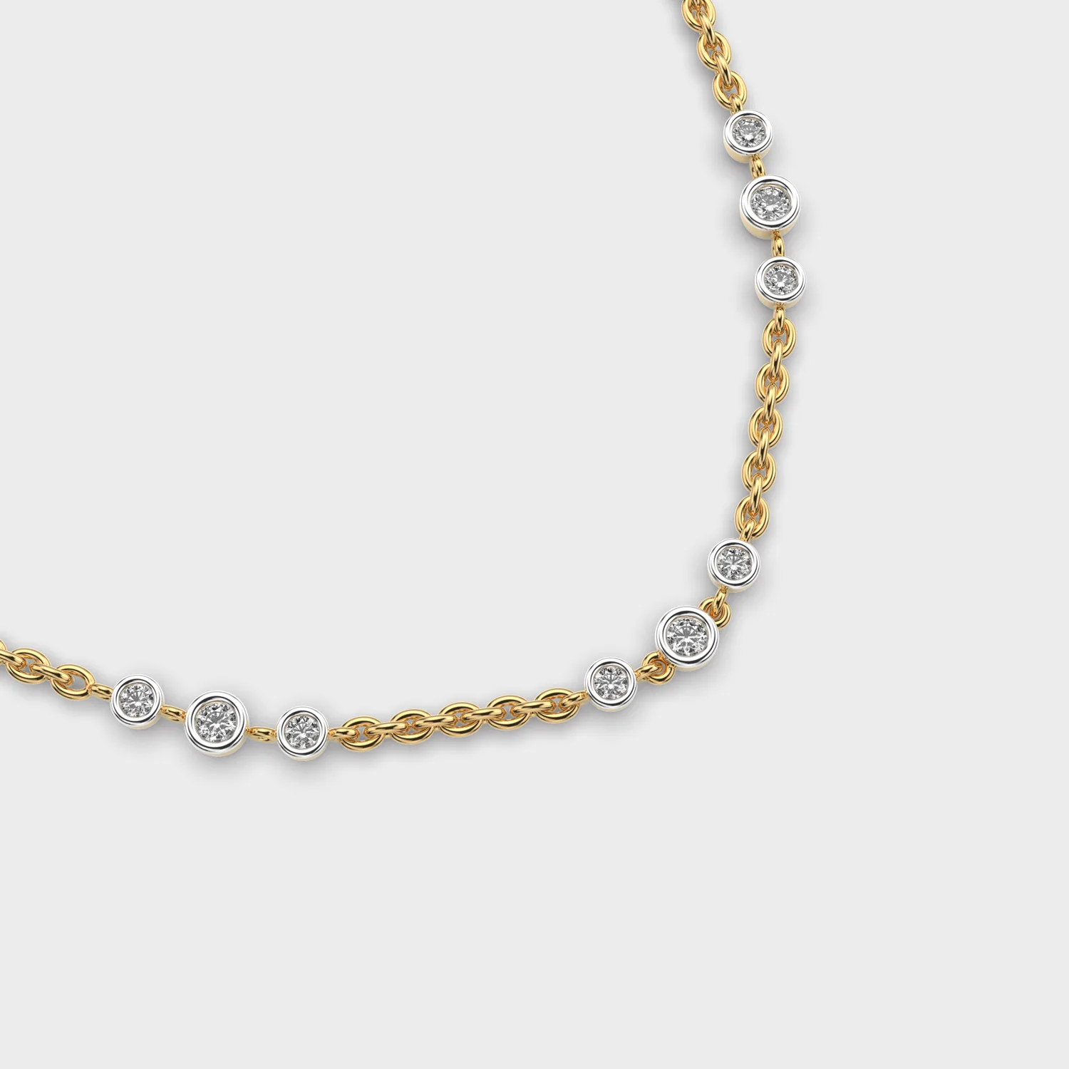 Linked Dots Diamond Necklace – alternate view
