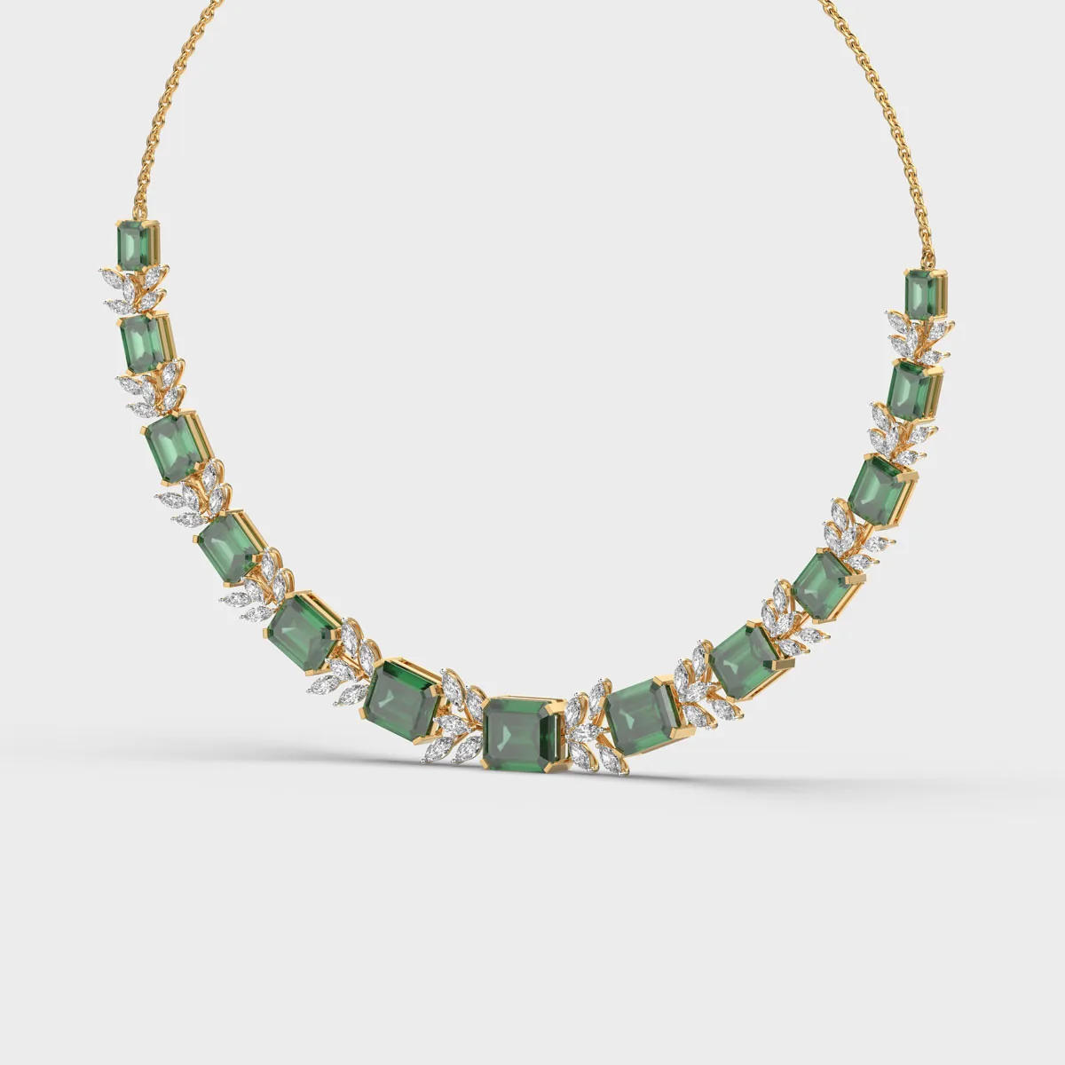Lush Forest Nocturne Diamond Necklace – alternate view