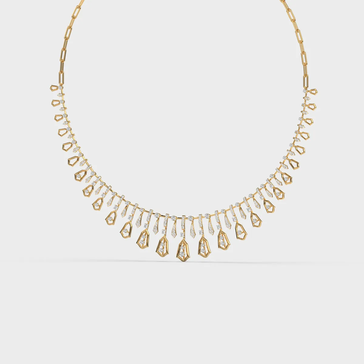 Queen S Flowing Diamond Drops Necklace
