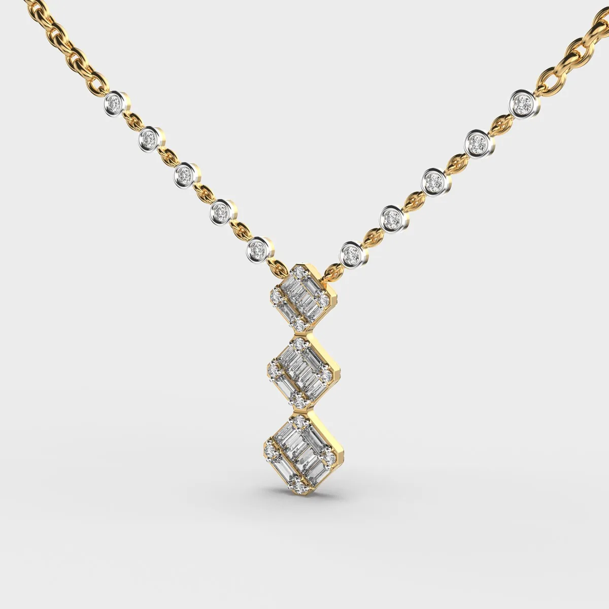 Regal Annabette Dual Diamond Necklace – alternate view
