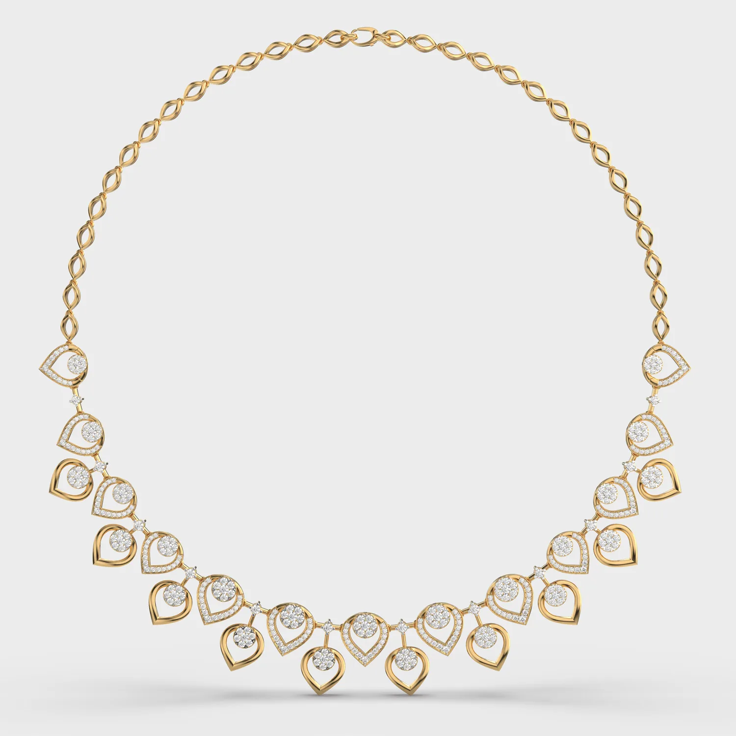 Regal Peacock S Wings Diamond Necklace