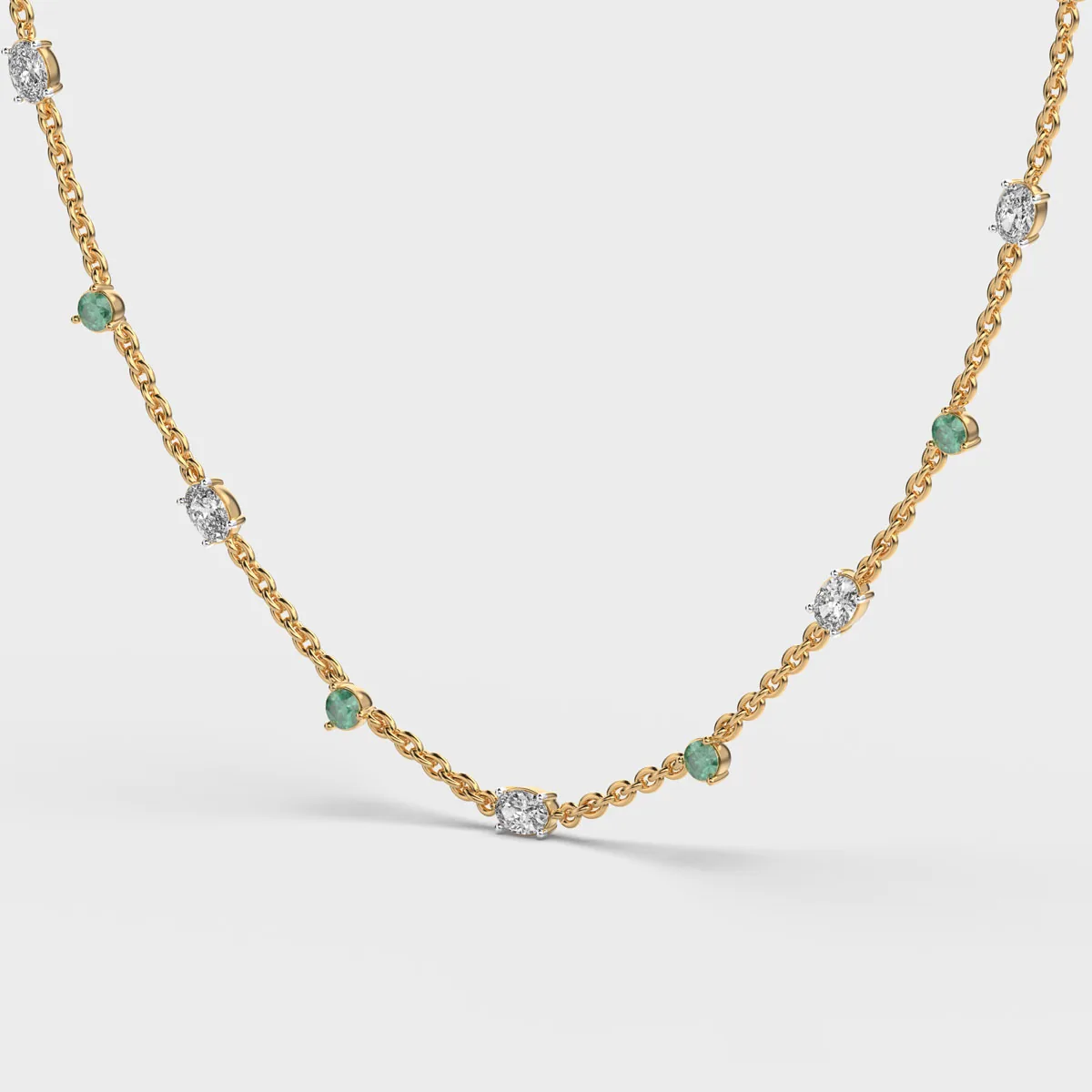 Solstice Cluster Diamond Necklace – alternate view