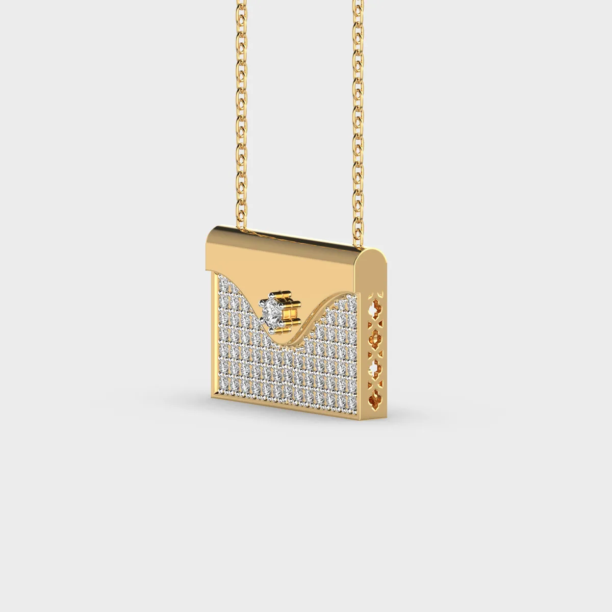 Special Message For You Engraveable Diamond Necklace – alternate view