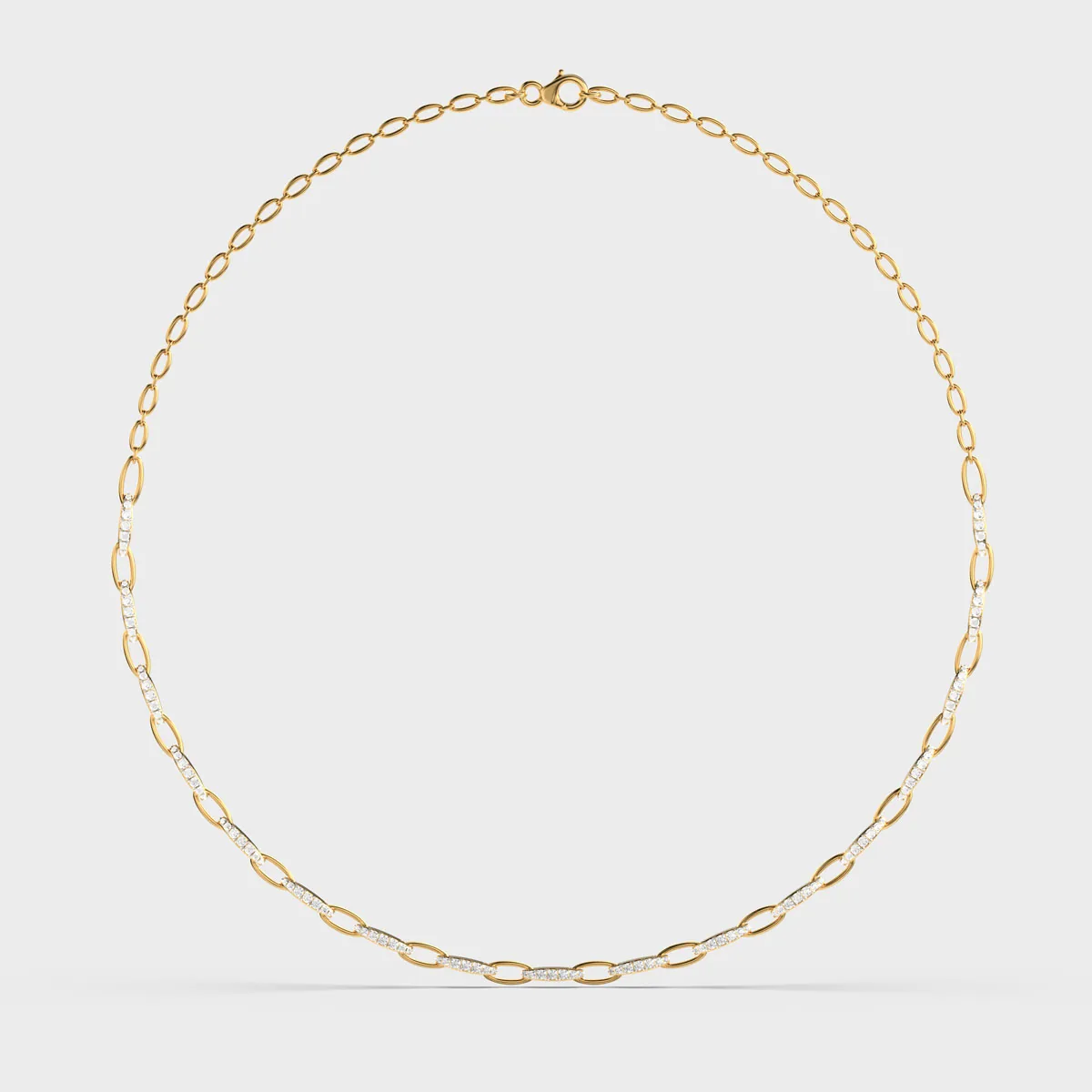 Stylish Linear Diamond Necklace
