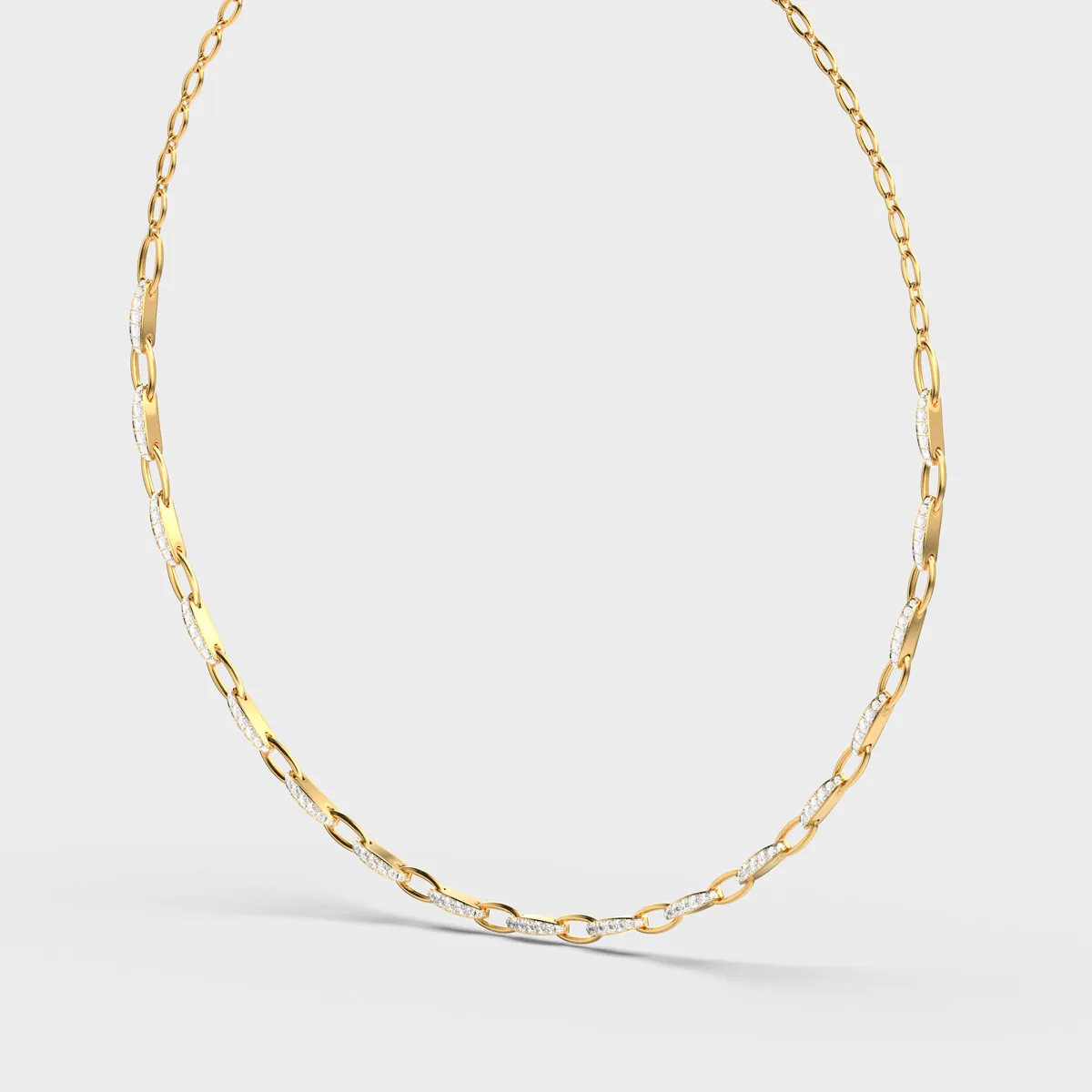 Stylish Linear Diamond Necklace – alternate view