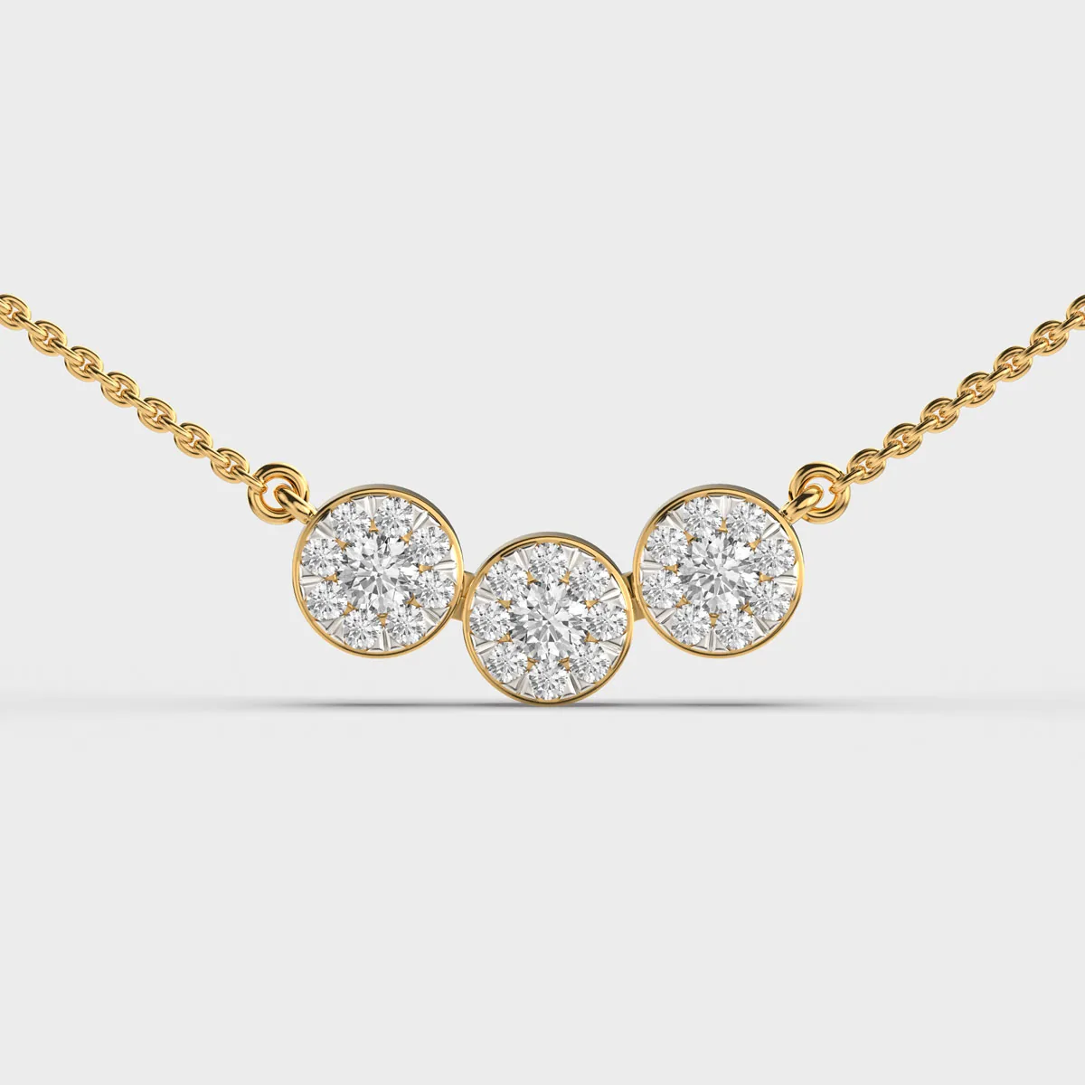 Three Spark Promise Diamond Necklace