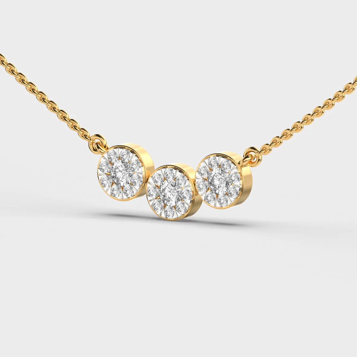Three Spark Promise Diamond Necklace – alternate view