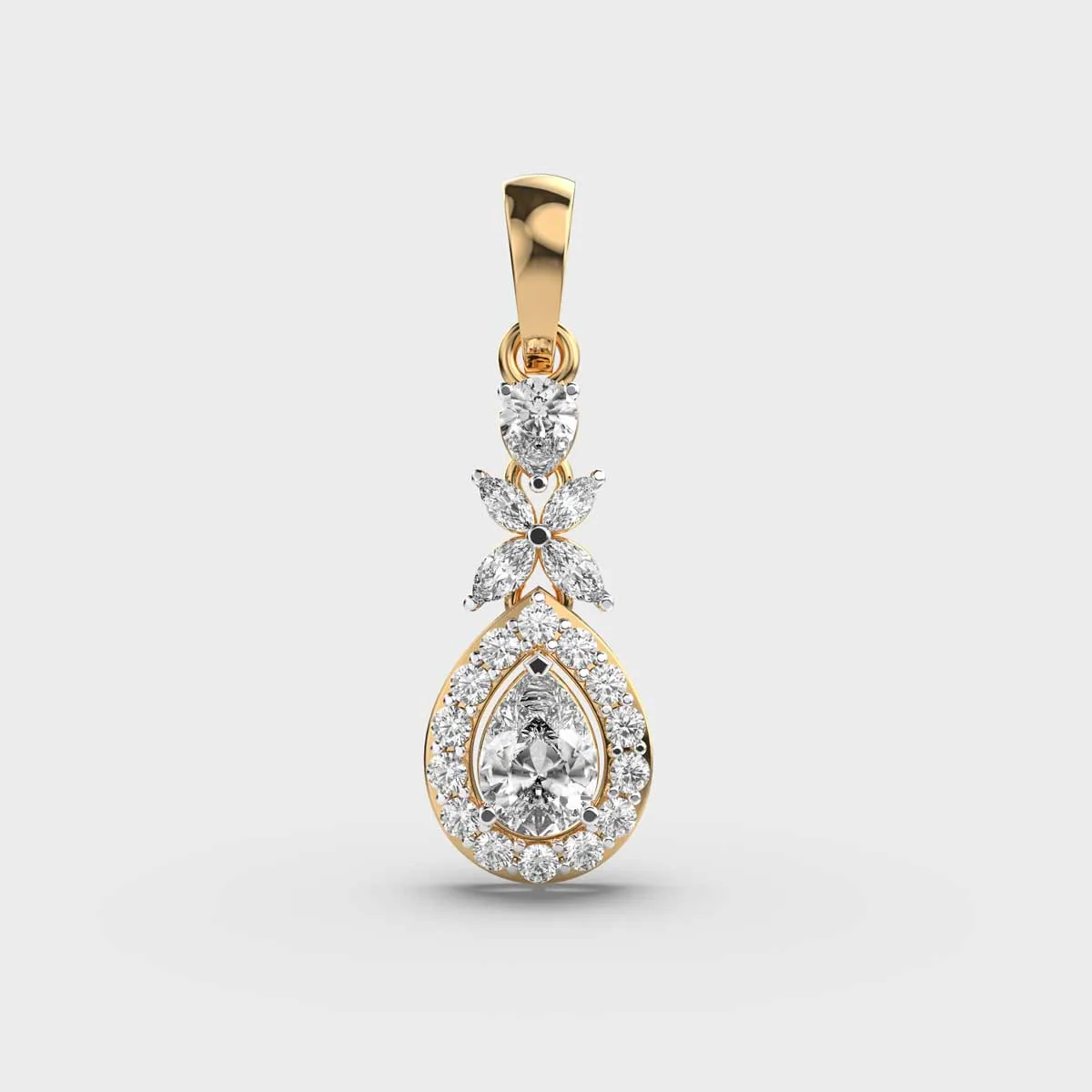 Alluring Diamond Drop Pendant Without Chain