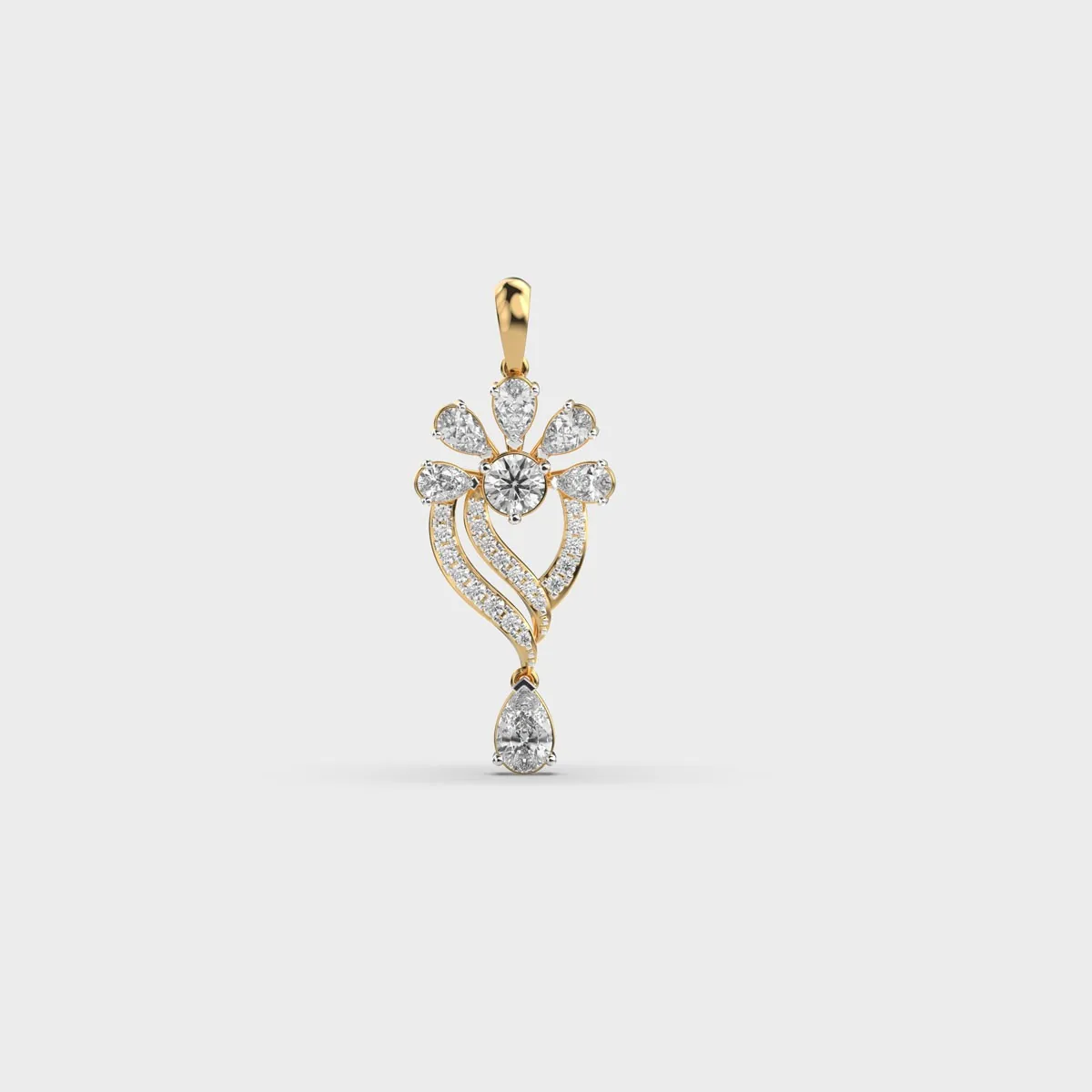 Assari Minimal Mixed Cut Diamond Pendant Without Chain